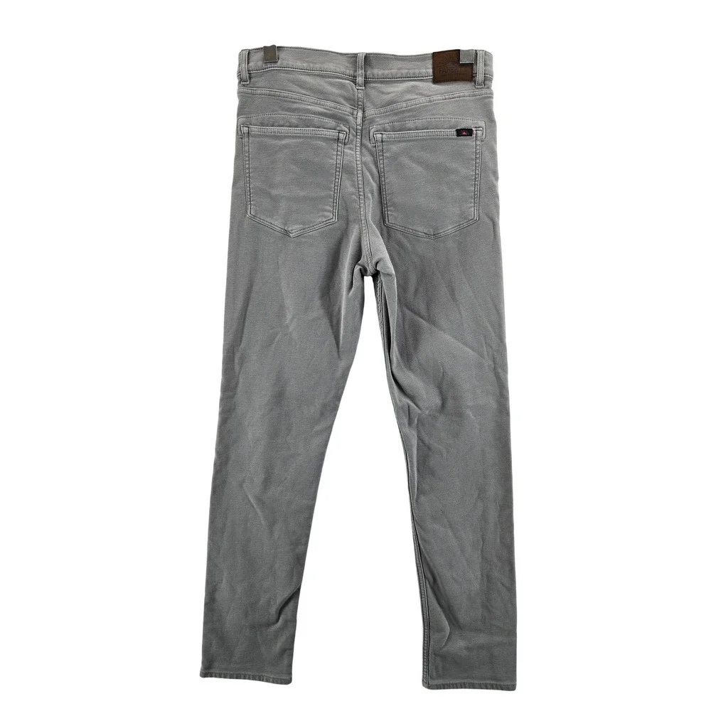 Faherty Brand Mens 5-Pocket Terry Pants Grey Straight Leg Stretch Size 31 x 30.5